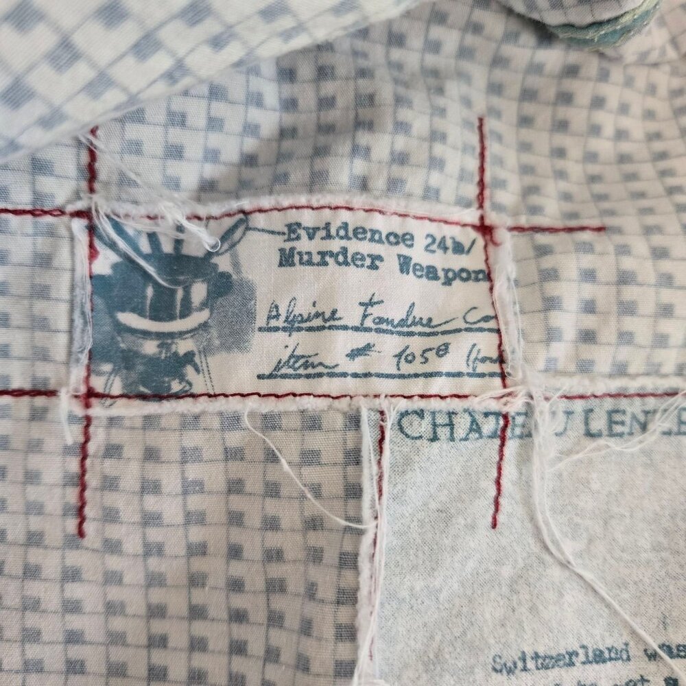 Trovata Mens Button-Up Long Sleeve Shirt Blue/White Checkered Pattern Size L Cot - Picture 9 of 11